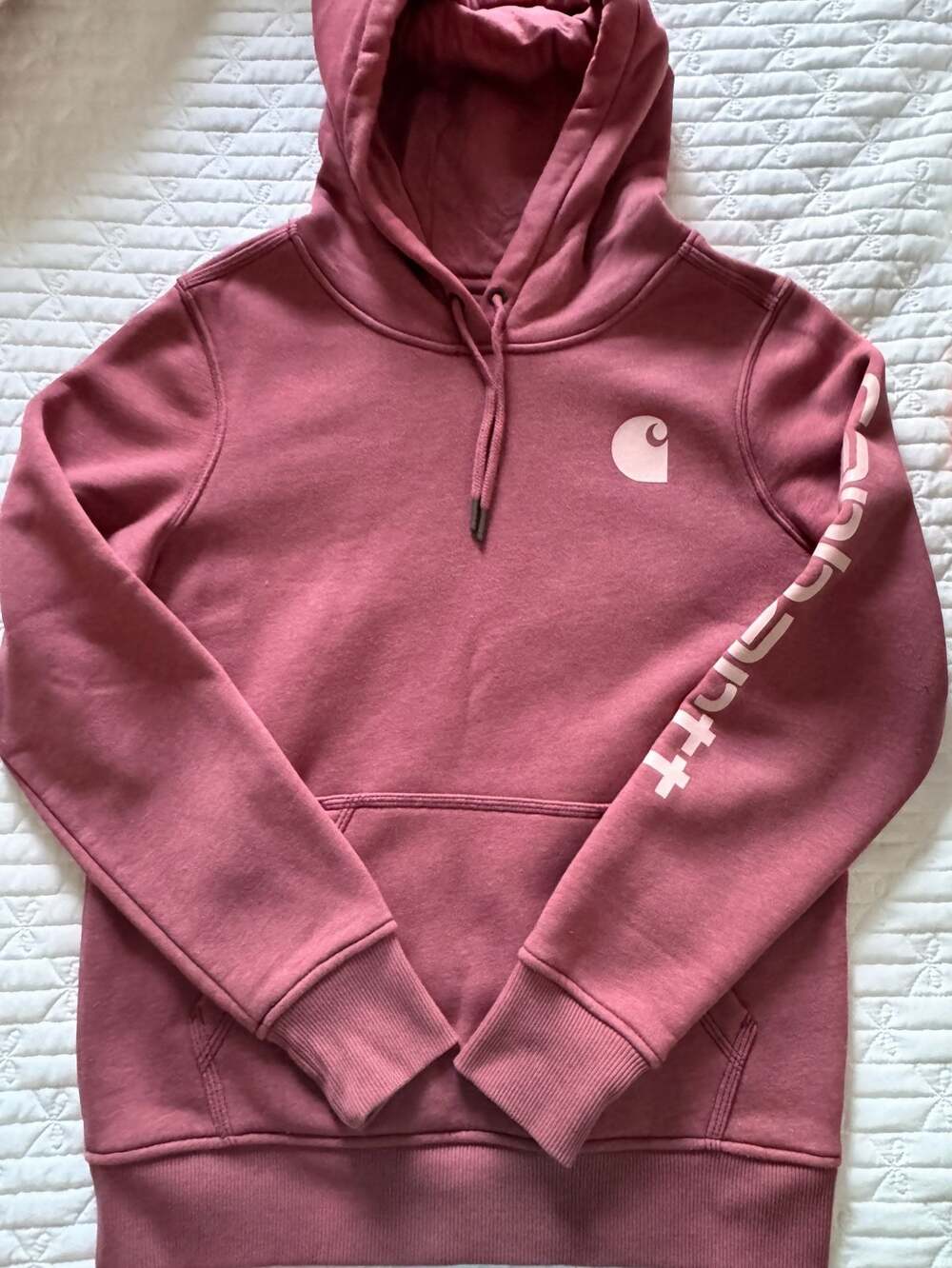 Carhartt Women's Relaxed Fit Midweight Logo Sleeve Graphic Hoodie
